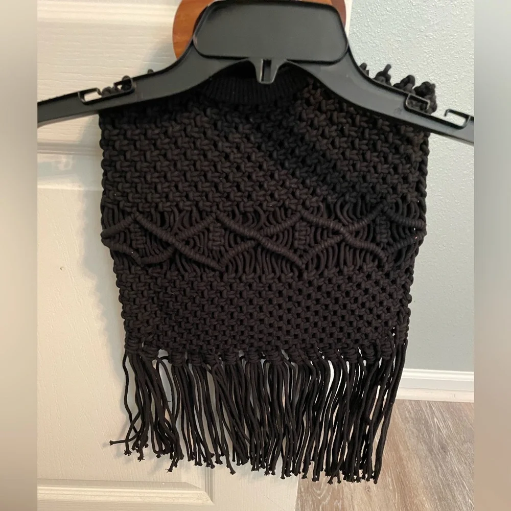 NWT Danielle Nicole. Lack weave bag, purse with wooden handles and strap - Picture 5 of 9